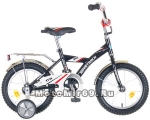 Велосипед 14 NOVATRACK BMX (защита А-тип, крылья и багажник хром) 077399, черный/серый