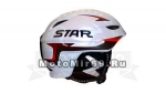 Шлем горнолыжный STAR S3-12 (со съемной защитой Белый с серо-красными накл.)