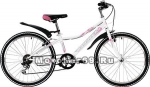 Велосипед 24 NOVATRACK ALICE (рама ст.10, 6 ск,TY21/RS35/SG-6SI, V-brake) 134072 белый