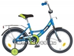 Велосипед 18 NOVATRACK URBAN (1ск,рама сталь,тормоз нож.,цвет.крылья, баг.хром) 133932, синий