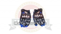 Перчатки PRO-Biker mcs-08 текстиль-кожа синие