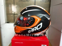 Шлем интеграл SHIRO SH-881 MOTEGI, размер M (1уп =6 шт) (оранжевый с черным)
