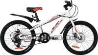Велосипед 20'' NOVATRACK PRIME (6-скор, TY21/TS38/SG-6SI, диск.тормоз ARTEK) 133970, белый