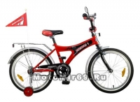 Велосипед 20 NOVATRACK S, FORMULA (1ск,торм.1 руч.нож,крылья,багажник хромир) черн/крас