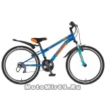 Велосипед 24 NOVATRACK ACTION (18ск,рама сталь 12, Shimano,TY21/TZ30/RS35/SG-6SI) 117113 синий