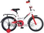 Велосипед 20 NOVATRACK STRIKE (ножной тормоз, цветные крылья, багажник черный) 126771 бело-красный