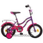 Велосипед 12 NOVATRACK TETRIS (1-ск, тормоз нож.,крылья цвет,багажник хр)098560 фиолетовый
