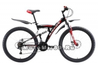 Велосипед 27,5 BLACK ONE Flash FS (рама 18) черно красно белый