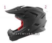 Шлем вело кроссовый CIGNA T-42, черный размеры М