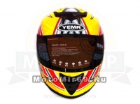 Шлем интеграл YM-822 YAMAPA, размер XL, графика ТЕХНО (цветной + прозрачный визор)