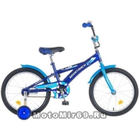 Велосипед 18'' NOVATRACK DELFI.16 (1ск,торм.нож.,защита А-тип, корот.крылья) синий/голуб