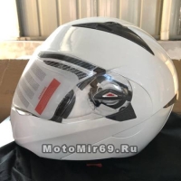 Шлем модуляр (поднимается подбородок) Safelead LX-118 NEW карбон (Y03), белый размер L