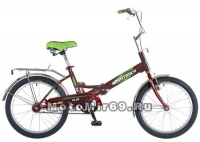 Велосипед 20'' FS-30 NOVATRACK (складной,1ск,торм.V-Brake, багаж.,зв.) 107126 борд