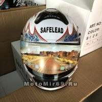 Шлем интеграл Safelead LX-110 NEW белый, черный размер M