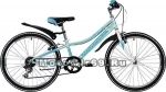 Велосипед 24 NOVATRACK ALICE (рама ст.12, 6 ск,TY21/RS35/SG-6SI, V-brake) 134075 голубой