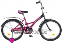 Велосипед 20 NOVATRACK FR-10 (1ск, рама сталь, торм.ножной,багаж.,зв) фиолетовый