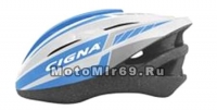 Шлем вело CIGNA WT-040, размер M/L (57-62 cm) (черно-желто-серебристый, с козырьком)