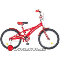 Велосипед 18'' NOVATRACK DELFI (1ск,торм.нож.,защита А-тип, корот.крыл) красн./бордовый