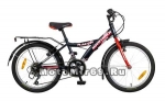 Велосипед 20'' NOVATRACK RACER (6ск,МТВ,рама сталь,вилка жест,торм.V-Brake) 117050, красный