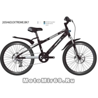 Велосипед 20 NOVATRACK EXTREME (6ск,рама алюм.,торм.обод. (V-Brake)) 117618 черный