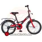 Велосипед 18 NOVATRACK STRIKE (ножной тормоз, цветные крылья, багажник черный) 126758 черно-красный