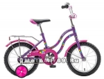 Велосипед 14'' NOVATRACK TETRIS (1ск,торм.нож,крылья цвет,сидение для кукл) 098571 фиолет