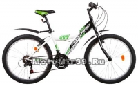 Велосипед 24 FORWARD DAKOTA (18 ск,рама сталь 13, ал. обода, тормоз V-brake) белый/фиолет,зел