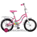 Велосипед 14'' NOVATRACK TETRIS (1ск,торм.нож,крылья цвет,сидение для кукл) 126734 розовый