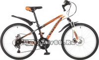 Велосипед 24 STINGER CAIMAN D (18 ск, рама 14, торм.мех.диск,TZ30/TY21/RS35) оранжевый