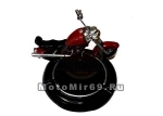 Пепельница в виде колеса, с мотоциклом №2 (13 см) item 11044