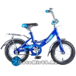 Велосипед 12 NOVATRACK VECTOR (торм.ножной, крылья и багажник хром) 125962, синий