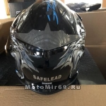 Шлем кроссовый Safelead LX-116 NEW черный с синим (Q57), черный с белым (Q84), размер M