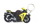 Брелок Модель мототехники (КС013), ПВХ, спортбайк черный с желтым