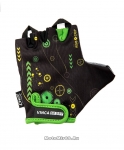 Перчатки вело детские, ROBOCOP, гелевые вставки,цвет черный, размер 6XS