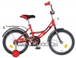 Велосипед 18 NOVATRACK URBAN (1ск,рама сталь,тормоз нож.,цвет.крылья, баг.хром) 107106 красный