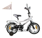 Велосипед 12 NOVATRACK TAXI (тормоз 1 руч.нож,крылья и багаж.хром.,гудок и зерк) черн/бел 038292
