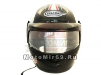 Шлем интеграл FALCON XZF01, размер S (2 виз-прост.и усиленный) оld decal red black 1 black grey blue