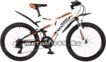 Велосипед 24 STINGER HIGHLANDER 200 V (2х.подв.,18ск,рама 16,5сталь,торм.V-br) белый