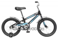 Велосипед 16 NOVATRACK DODGER (1ск,рама ал,тормоз нож,короткие крылья,нет багажн) 85357 черный