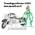 Модель мотоцикла Harley Davidson хэнд мэйд из проволоки + наездник (зеленый индеец)