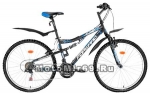 Велосипед 26 FORWARD BENFICA 1.0, (2х.подв.,18ск, рама 16,18 сталь) белый,серый,черн.крас.матовый