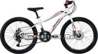 Велосипед 24 NOVATRACK PRIME (18ск, алюм.рама 13, TY21/TS38/SG-6SI, диск.торм.STG) 133971 белый