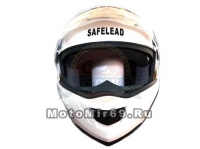Шлем TRANSFORMER Safelead LX-119 с встр. очками, белый перламут., размер L