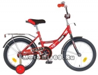 Велосипед 14 NOVATRACK URBAN (1ск,рама сталь,тормоз нож.,цвет.крылья, баг.хром) красный