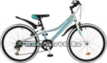 Велосипед 24 NOVATRACK ALICE (рама ст.12, 6 ск,TY21/RS35/TZ21, V-brake) 117105 голубой