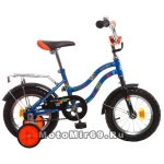 Велосипед 12 NOVATRACK TETRIS (1-ск, тормоз нож.,крылья цвет,багажник хром) 098559 синий