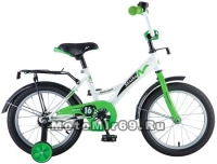 Велосипед 20 NOVATRACK STRIKE (ножной тормоз, цветные крылья, багажник черный) 126770 бело-зеленый