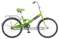 Велосипед 24'' FS-24 NOVATRACK (1ск, скл. рама, нож. тормоз, обода алюм, багаж) 137238 серо-зеленый