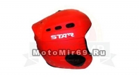 Шлем горнолыжный STAR S1-10 (шлем с клипсой для очков Пожарно-красного цвета, матовый)