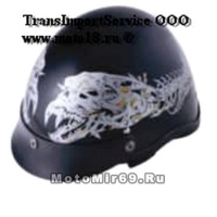 Шлем открытый YM-610 YAMAPA (каска типа чоппер, кожа в кор-ке 2 шт.)